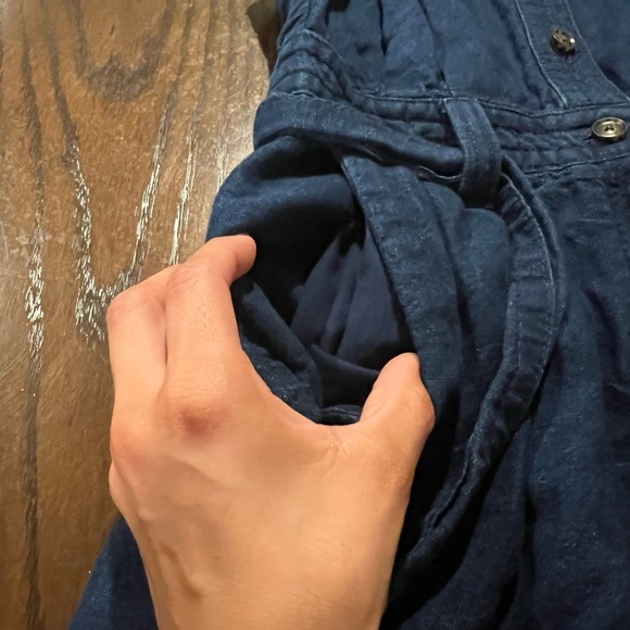 Banana Republic 00 Petite Linen Cotton Blend Button Front Camp Romper Pleaded - Picture 5 of 9